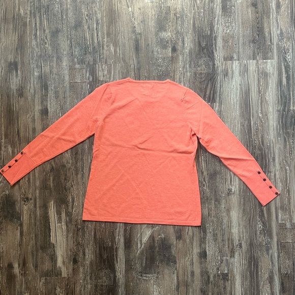 J’Envie Long Sleeve Button Detail Blouse Top Peach Salmon Women’s Size S NWT - Picture 10 of 10